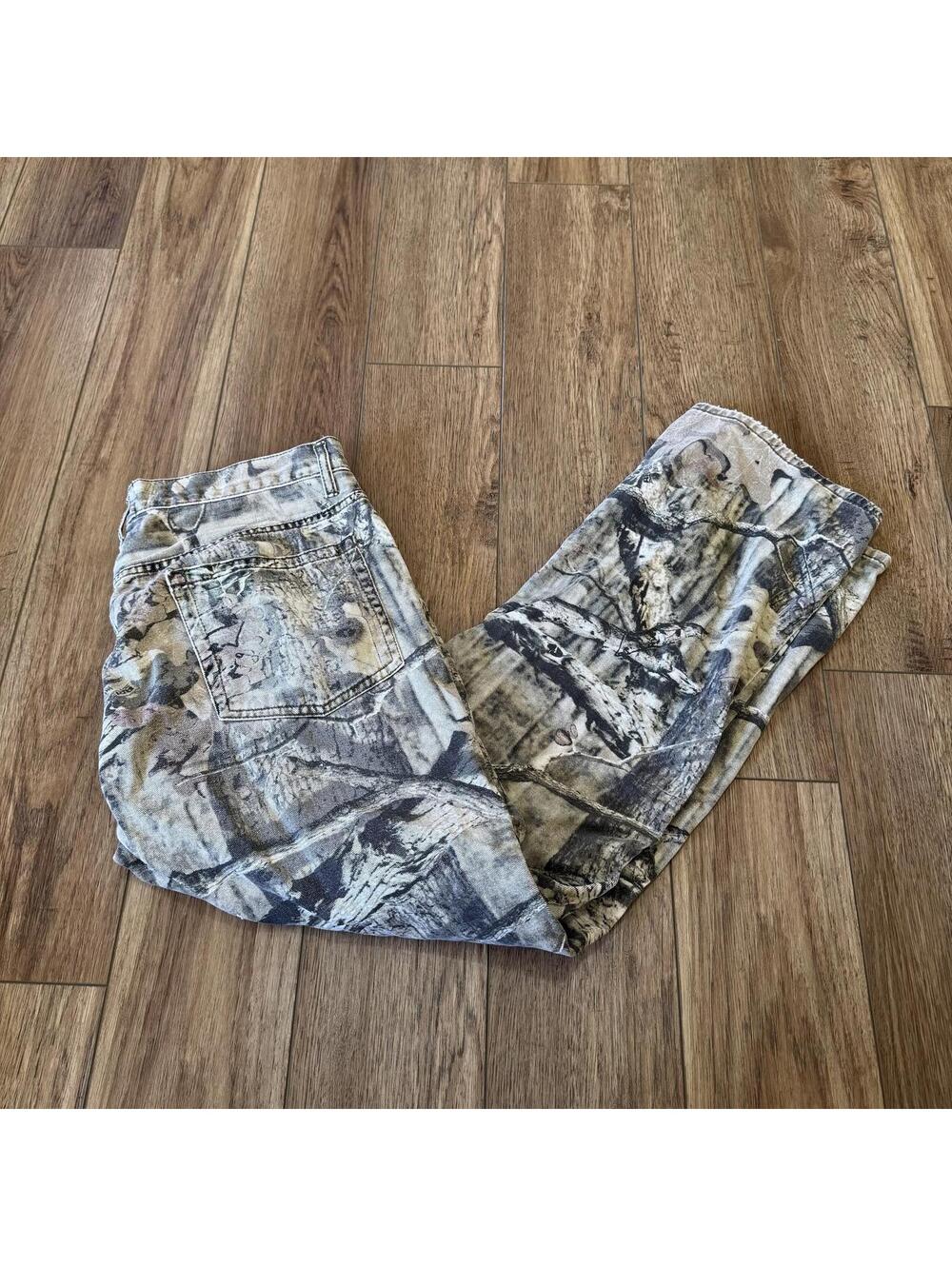 Vintage Mossy Oak Break Up Infinity Camo Jeans Mens Pants 34x30 (Tag 38x32)